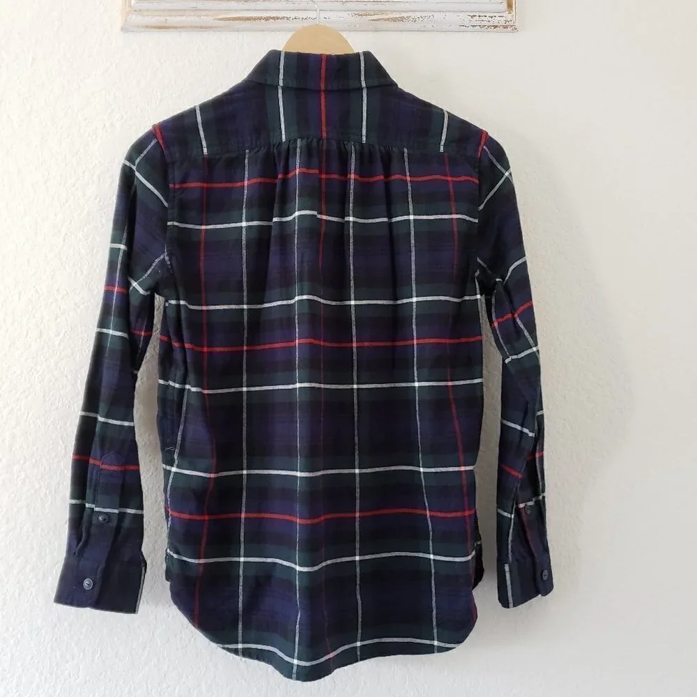 Ralph Lauren Girls Flannel Plaid Button Down Shirt - Size 12